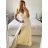 Women's Long Chiffon Short Sleeve Dress (S/M ONE SIZE) ITALIAN FASHION IMWGS231048