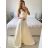 Women's Long Chiffon Short Sleeve Dress (S/M ONE SIZE) ITALIAN FASHION IMWGS231048