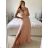 Women's Long Chiffon Short Sleeve Dress (S/M ONE SIZE) ITALIAN FASHION IMWGS231048