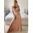 Women's Long Chiffon Short Sleeve Dress (S/M ONE SIZE) ITALIAN FASHION IMWGS231048
