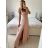 Women's Long Chiffon Short Sleeve Dress (S/M ONE SIZE) ITALIAN FASHION IMWGS231048