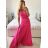 Women's Long Chiffon Short Sleeve Dress (S/M ONE SIZE) ITALIAN FASHION IMWGS231048