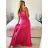 Women's Long Chiffon Short Sleeve Dress (S/M ONE SIZE) ITALIAN FASHION IMWGS231048