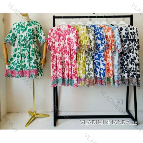 Women's 3/4 Long Sleeve Summer Dress (S/M ONE SIZE) ITALIAN FASHION IMPEM23R9609