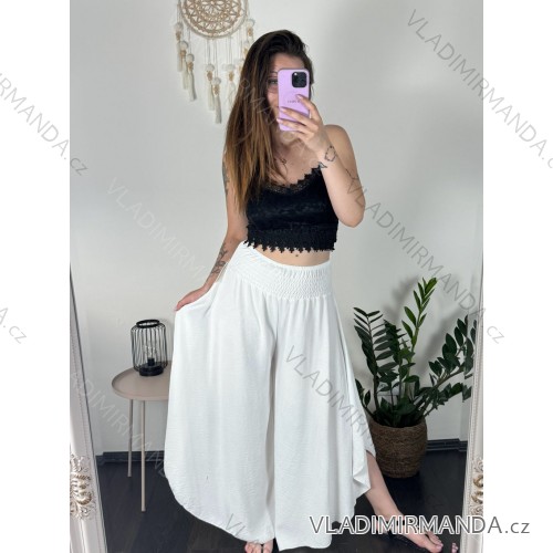 Women's Summer Long Harem Pants (S/M/L ONE SIZE) ITALIAN FASHION IMD24199/DUR -   white -   S / M