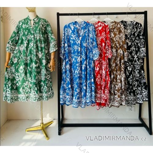 Women's 3/4 Long Sleeve Summer Dress (S/M ONE SIZE) INDIAN FASHION IMPEM23R9923