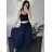 Women's Summer Long Harem Pants (42/44/46 ONE SIZE) ITALIAN FASHION IM424361 dark pink S / M