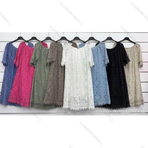 Women's Long Chiffon Short Sleeve Dress (S/M ONE SIZE) ITALIAN FASHION IMWGS231048