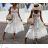 Women's Summer Boho Lace Strapless Dress (S/M ONE SIZE) ITALIAN FASHION IMPEM24IND7712