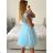Women's Lace Cotton Short Sleeve Dress (S/M ONE SIZE) ITALIAN FASHION IMM23M7267
