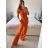 Women's Long Elegant Long Sleeve Jumpsuit (S/M ONE SIZE) ITALIAN FASHION IMWA23289