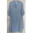 Short Sleeve Shirt Dress women (uni L-2XL) ITALIAN MODA IMS20002 modrá petrolejová 