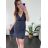 Šaty košilové dlouhý rukáv dámské (S/M ONE SIZE) ITALSKÁ MODA IMB23XJ-1110 M / L black