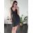 Šaty košilové dlouhý rukáv dámské (S/M ONE SIZE) ITALSKÁ MODA IMB23XJ-1110 M / L black