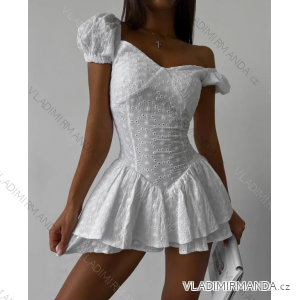 Women's Summer Lace Short Sleeve Boho Dress (S/M ONE SIZE) ITALIAN FASHION IMPMD2385835