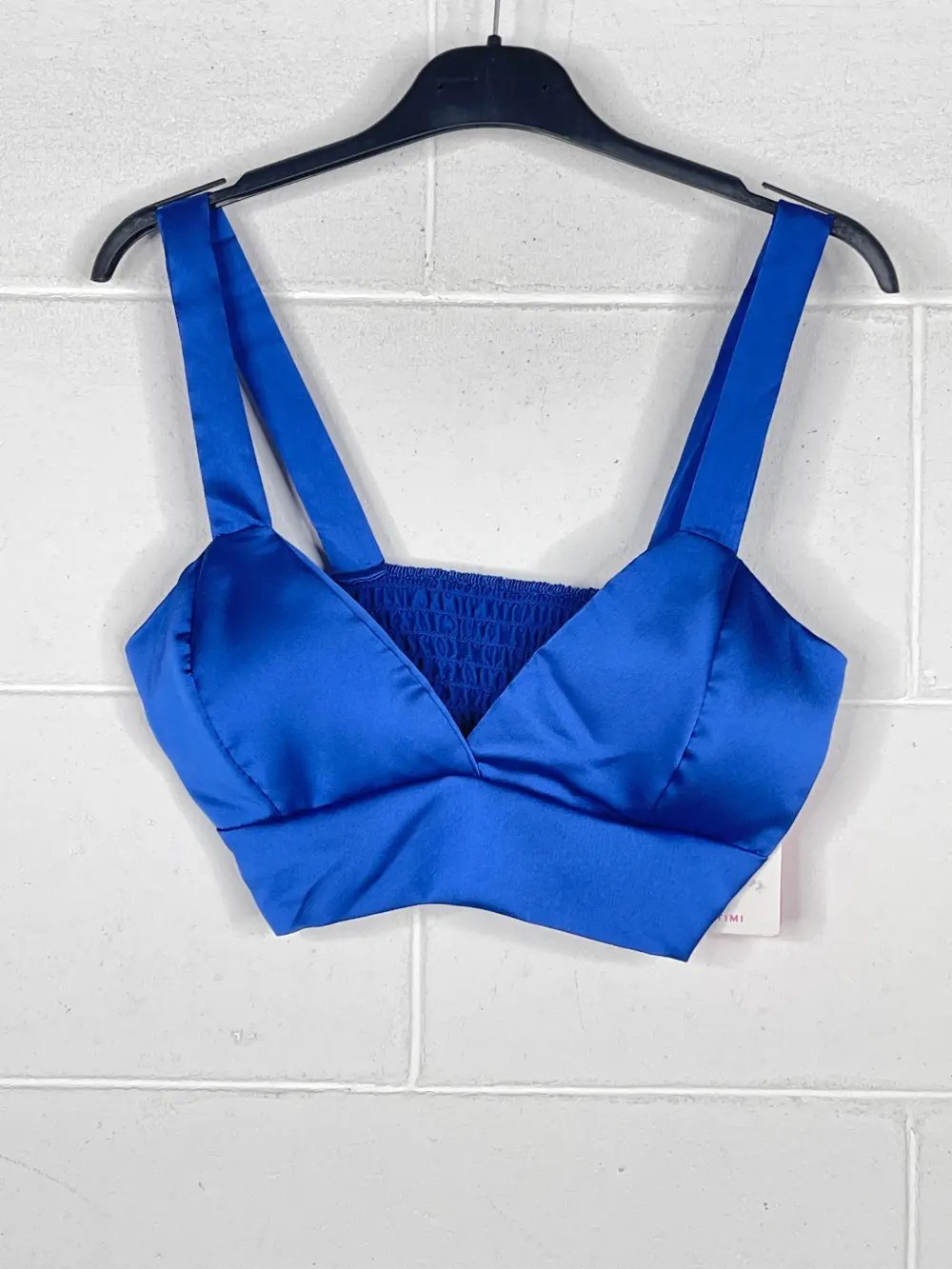 Women's strapless crop top (S/M ONE SIZE) ITALIAN FASHION IMPBB23B10977 Royal blue S / M