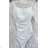 Women's Long Chiffon Short Sleeve Dress (S/M ONE SIZE) ITALIAN FASHION IMWGS231048 -   white -   S / M
