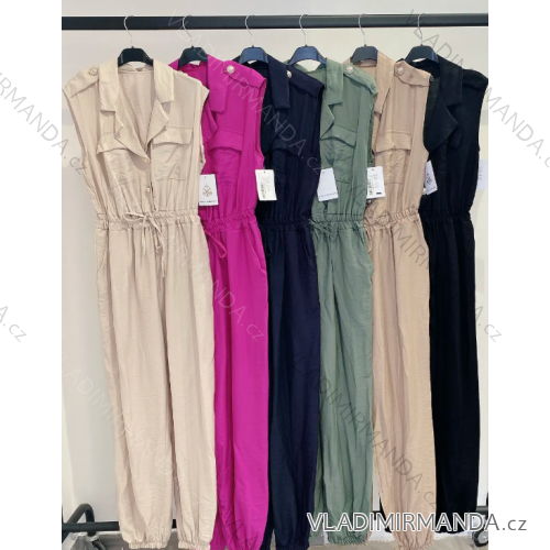 Women's Sleeveless Long Shirt Overall (S/M ONE SIZE) ITALIAN FASHION IMPMD2410656
