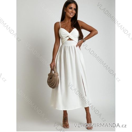 Women's Plus Size (42-46) Long Elegant Party Sleeveless Dress POLISH FASHION PMLBC23265-10