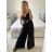 Women's elegant oversize long pants with belt (S/M/L ONE SIZE) ITALIAN FASHION IM324060