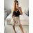 Women's Long Chiffon Short Sleeve Dress (S/M ONE SIZE) ITALIAN FASHION IMWGM23456 -   Dark beige
 -   S / M