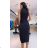 Women's Summer Elegant Sleeveless Dress (S/M ONE SIZE) ITALIAN FASHION IMPGM232688 S / M black