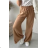 Women's Long Summer Muslin Pants (S/M ONE SIZE) ITALIAN FASHION IMD23325/DUR -   Brown
 -   S / M