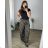 Women's Long Sleeve Shirt Dress (S/M ONE SIZE) ITALIAN FASHION IMWD232607 -   hnědá gepard -   M / L