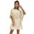 287-28 SOFIA Butterfly dress with a binding at the waist - beige