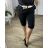 Women's Plus Size Stretch Shorts Shorts (54/56 ONE SIZE) ITALIAN FASHION IM424432  black