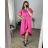 Women's Long Chiffon Short Sleeve Dress (S/M ONE SIZE) ITALIAN FASHION IMWGS231048 -   Green
 -   52/54