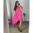 Women's Long Chiffon Short Sleeve Dress (S/M ONE SIZE) ITALIAN FASHION IMWGS231048
