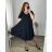Women's Elegant Glitter Long Sleeve Dress (S/M/L/XL ONE SIZE) ITALIAN FASHION IMBM22010 4XL / 5XL black