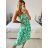 Women's Summer Short Sleeve Carmen Fringe Dress (M/L, XL/2XL ONE SIZE) ITALIAN FASHION IMB23B231