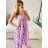 Women's Summer Short Sleeve Carmen Fringe Dress (M/L, XL/2XL ONE SIZE) ITALIAN FASHION IMB23B231