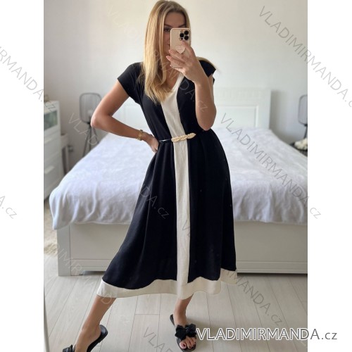 Women's long elegant strapless dress (S/M ONE SIZE) ITALIAN FASHION IMPES24LENA5 -   black -   M / L