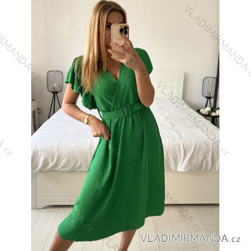 Summer short women's dress (uni s-m) ITALIAN FASHION IMM20127 -   Green
 -   S / M