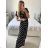 Women's long summer short sleeve dress (S/M ONE SIZE) ITALIAN FASHION IM323101/DU