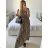 Women's long summer short sleeve dress (S/M ONE SIZE) ITALIAN FASHION IM323101/DU