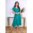 Women's elegant summer dress plus size (40-50 ONE SIZE) POLISH FASHION PMLBL24ELENA/DR green 50