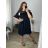 Women's Long Sleeve Shirt Dress (S/M ONE SIZE) ITALIAN FASHION IMWD232607 -   black -   48/50