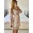 Women's Long Chiffon Short Sleeve Dress (S/M ONE SIZE) ITALIAN FASHION IMWGS231048