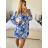 Women's Long Chiffon Short Sleeve Dress (S/M ONE SIZE) ITALIAN FASHION IMWGS231048