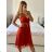 Women's Strappy Elegant Summer Dress (S/M ONE SIZE) ITALIAN FASHION IMPSH222053A/DU -   red Brick -   S / M