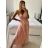 Women's Long Party Elegant Sleeveless Dress (S/M ONE SIZE) ITALIAN FASHION IMPSH2420023