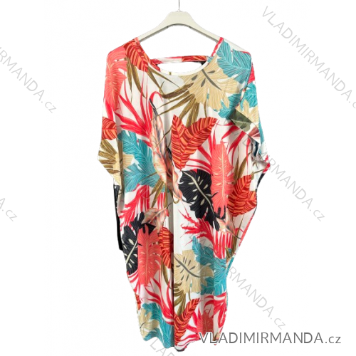 Tunic 3/4 long sleeve shirt women's oversized (L-6XL)  Polská Móda PMF24SUMMER 5XL red