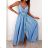 Long summer satin dress with straps women with belt (UNI S / M) ITALIAN FASHION IMM22INFINITE -   green pea -   S / M