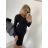 Casual Dress Classic Line Long Sleeve Ladies (S/M/L ONE SIZE) ITALIAN FASHION IMD23781 M / L black