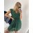 Women's Summer Chiffon Short Sleeve Dress (S/M ONE SIZE) ITALIAN FASHION IM323356