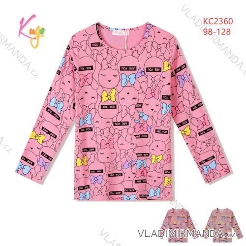 T-shirt with long sleeves children's girls girls (98-128) KUGO HL9309